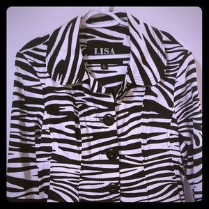 Zebra print light-weight jacket